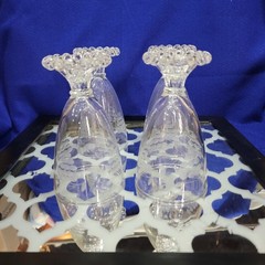 Vintage Berwick Boopie Etched Grape And Vine Water Juice Glas Goblet