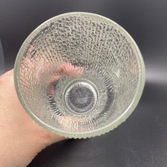 Vintage Indiana Glass Crystal Ice Tree Bark Footed Glass Tumbler