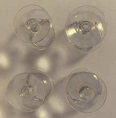 Brandy Snifters Cognac Scotch Bourbon Clear Glass Set of 4 Footed VTG Unbranded