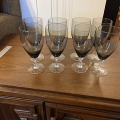 Delta By Tiffin-Franciscan Mcm Set Of 8 Glasses/water Goblets. Exc