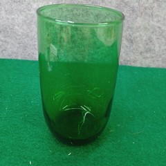 6 Anchor Hocking “Open Sleigh, A Bicycle for Two, Whirly Twirly” Green Glasses