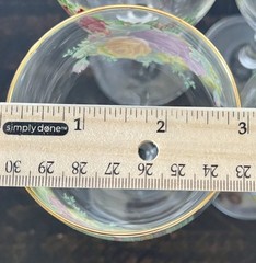 4 Royal Albert Old Country Roses Wine Glasses All Purpose Goblets 7 1/4″