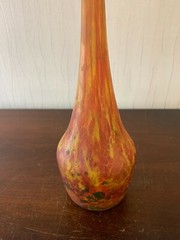 Vase Bottle Daum Nancy Style cross Of Lorraine H:24 13/16in