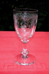 Saint Louis Massenet Cleo 6 Wine Glasses Crystal Engraved Napoleon III JC