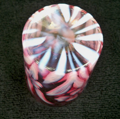 Rare Northwood Daffodils Opalescent Glass Cranberry Tumbler Victorian Antique
