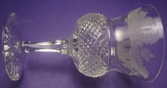 ✅Signed Rare PORT WINE size 4 1/8″ EDINBURGH cut crystal THISTLE PATTERN GOBLET