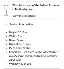 Gorham Andante Tall Platinum Crystal Champagne Flutes Tulip Stem 10″ Pair (2)