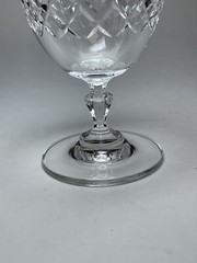 Vintage Crystal Iced Tea Glass Mikasa Criss-Cross Pattern with Fans 6.75”