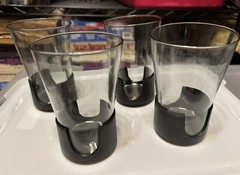 Vintage Corning Glas-Snap II Tumblers Removable Base Set of 4