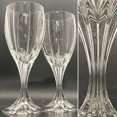 Mikasa Berkeley 2 Piece Crystal Wine Glass Set Made in West Germany 6.75″t 6oz