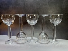 Gorgeous Coliseum by ATLANTIS Crystal Wine Toast Glasses/Goblets Rare 7 3/4” Gal
