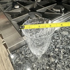 Discontinued Fostoria Crystal Navarre Iced Tea Glass Vintage Etched