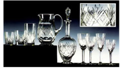 NEW VINTAGE Set of 5 Cristallerie de Lorraine Nice Pattern Tumblers – 3.625”T