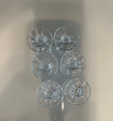 Set (6) Stunning Crystal D’Adriana Luna Cordial Goblet Glasses 3 1/2 T, 3 1/2 oz