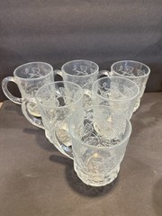 Cristal d’arques – Durand Mallory clear coffee/tea mugs (set of 6) VTG