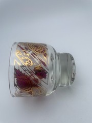Culver Chantilly Rock Glasses Peony F22K Gold Ornate Mid Century 7oz S/6 C76