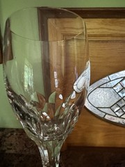 Set of 9 Gorham Crystal DIAMOND Wine Glasses Excellent