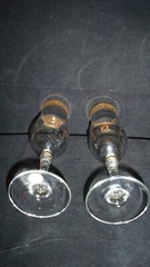 Lavorato (J Preziosi) A Mano Champagne Flutes – 24k Gold Trimmed – MAKE OFFER!