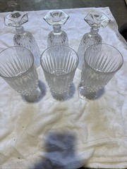 (6) Fostoria Heritage Iced Tea Crystal Clear 12oz 7 1/8″ Glasses