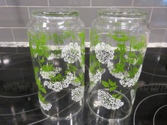 2 Vintage Libbey Queen Ann’s Lace Water Glass Tumblers 5 1/2″ Tall EUC