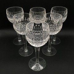 SET OF 6 WATERFORD COLLEEN CRYSTAL WINE HOCKS CR2386