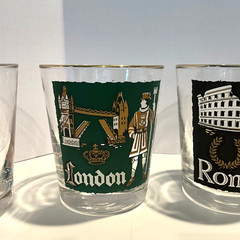 Libbey Set of 5 Vintage International Cities of The World Lowball 4″ Glasses
