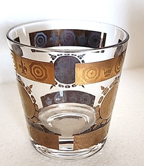 Vito Bari Mid-Century Modern Fleur-de-lis glasses ~~ 2 Sizes ~~ Sold as One Lot