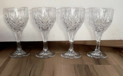Vintage Cut Crystal D’arques 24% Lead Crystal Goblets. Set Of 4