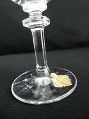 German Nachtmann Crystal Clear Cut Angelique 5 3/4″ Red Wine Stem Paper Tag EUC