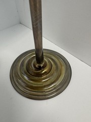 Set 2 Hand Blown Studio Art Wine Glasses Blue Iridescent w/ Twisted Cane Stems