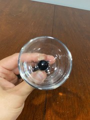 VTG Cambridge Ebony Liquor Cocktail Statuesque Nude Stem Glass 6.25″H