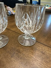 Nachtmann Palais Crystal Set (s) of 2 Footed Tumblers Glasses Wine Water 4 5/8″
