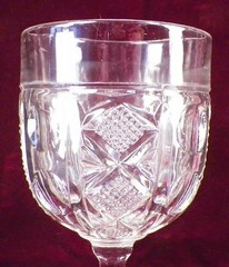 Group Thumbprint Goblet West Virginia Glass Mfg Co 225 Paneled 1899 #32