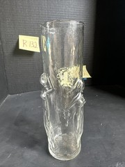 VTG.8.75″ Libbey La Femme Tall Clear Glass Tumbler Vase Nude Female Figures#R132