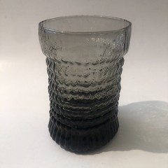 VTG Seneca Glass Cascade Tree Trunk Smoky Gray Brown 15 oz Water Tumbler 5″ MCM