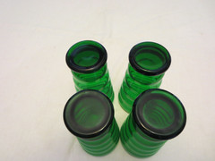 Set of 4 Anchor Hocking 5.75” Whirly Twirly Forest Green 13oz Tumblers