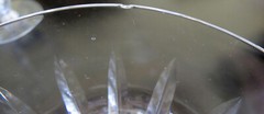 6 Vtg. 1960’s Tiffin Franciscan Princeton Vertical Cut Water Wine Goblets stem