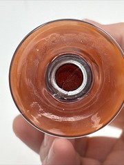 Set Of 2 Amber Copita Small Wine Tasting Glasses Vintage Style Blenders Nosing