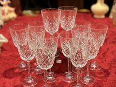 Vintage Cristal D’Arques Masquerade Crystal Goblets Set of 14 France Ex Cond