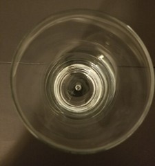 (7) Bormioli Rocco Italy LUNA Bubble in Bottom Glass Tumblers Coolers 15 oz