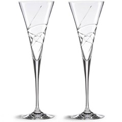 Lenox Adorn Drinkware Crystal 2-Piece Toasting Flute Set, Clear