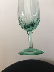 Soft Sea Green Recycled Glass Champagne Glasses, Set Of 5