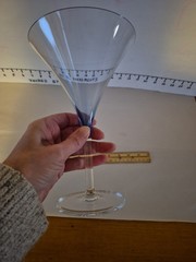 Kronos Blue Martini Glass Poland 8″ T Barware Replacement w/Original Tag