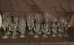 Lot of Various Stemware Sets Glass/Crystal Wine Champagne Drinking Glasses 24 Pc