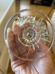 Antique Crystal Glass With Engraving Dated 1883