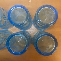 Lenox Butterfly Meadow Blue Glasses Cups 5” Tall Basket Weave Set Of 8