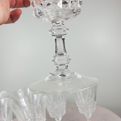 Vintage W.M. Dalton French Lead Crystal Goblets SET OF 8 in Original Boxes No 1