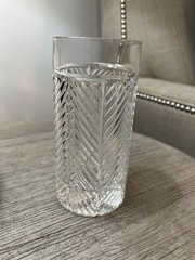 Ralph Lauren Crystal Herringbone Highball Glasses Excellent Condition Classy