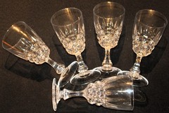 Cristal D’Arques Durand Pompadour Set Of Five Water Goblets
