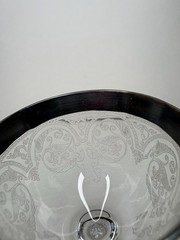 Vintage Etched Sherry Cordial Glasses Floral Silver Rim Cocktail Stemware Set